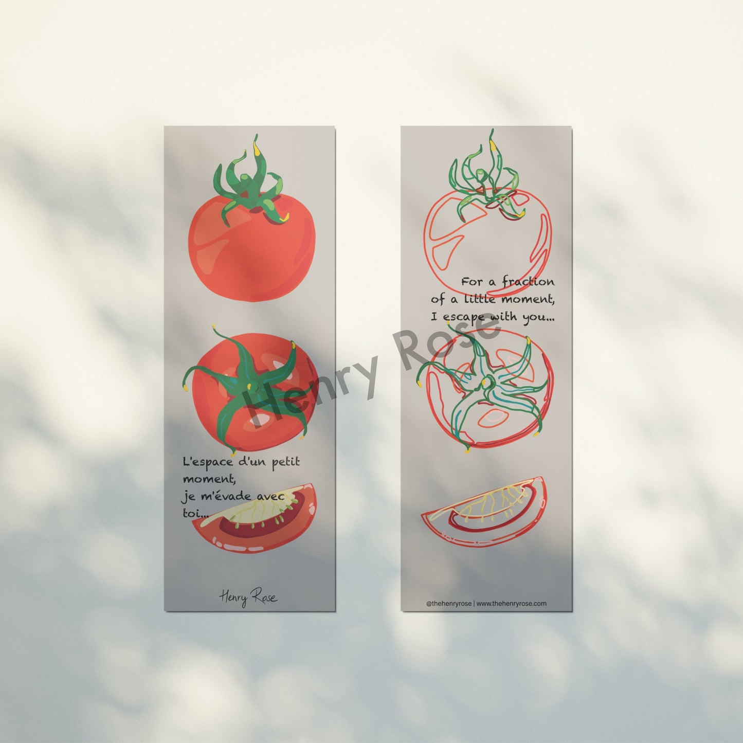 Marque-Page "Tomate" - Gris recyclé