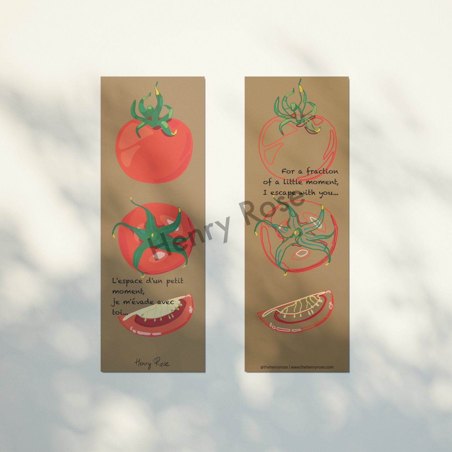 Marque-Page "Tomate" - Gris recyclé