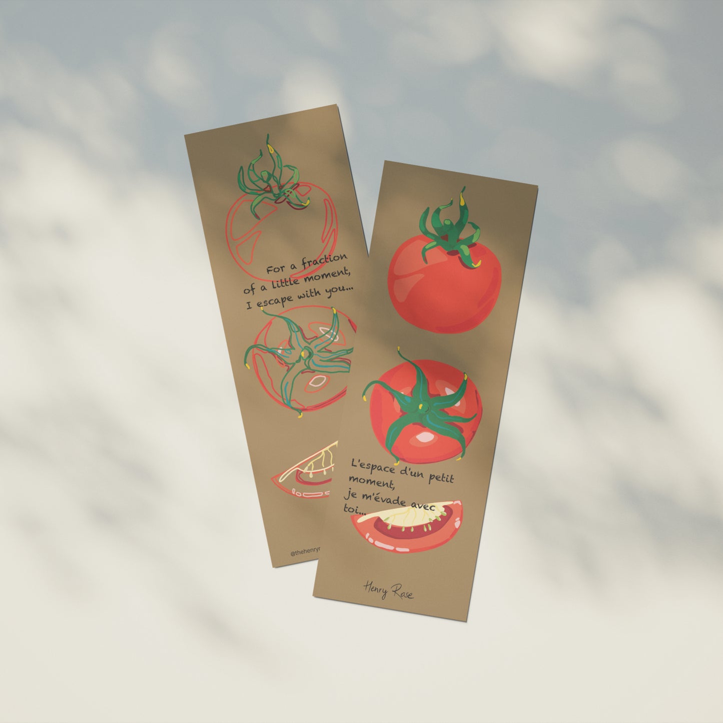 Marque-Page "Tomate" - Kraft recyclé
