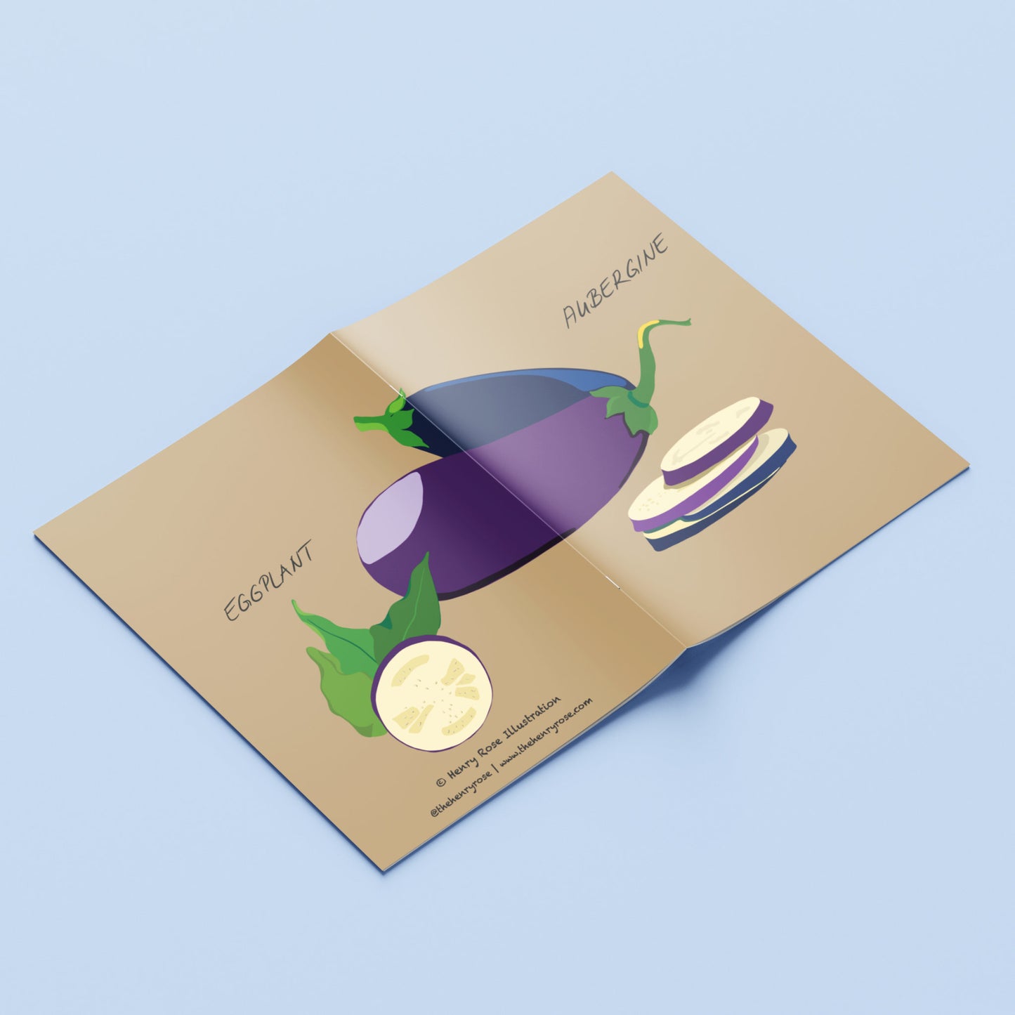 Carnet A6 "faniPhabet" Aubergine - Eggplant