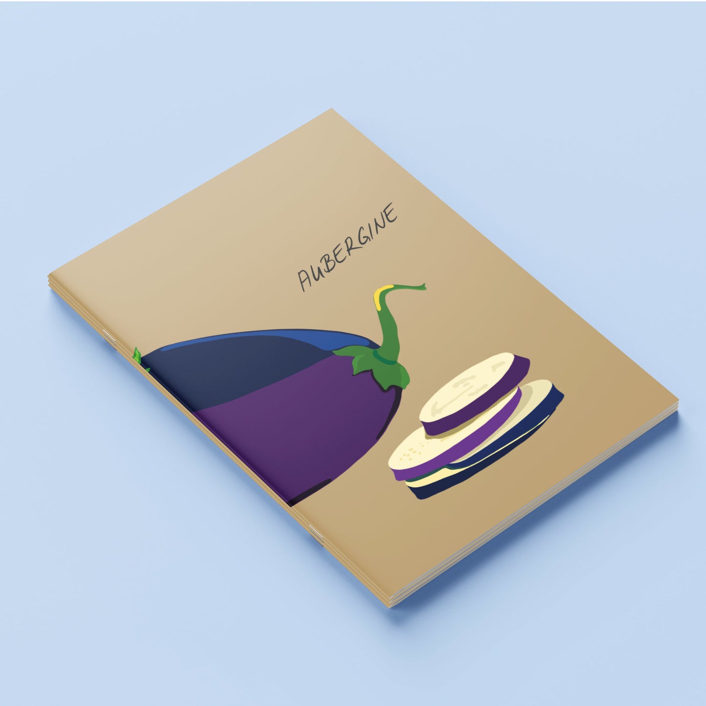 Carnet A6 "faniPhabet" Aubergine - Eggplant