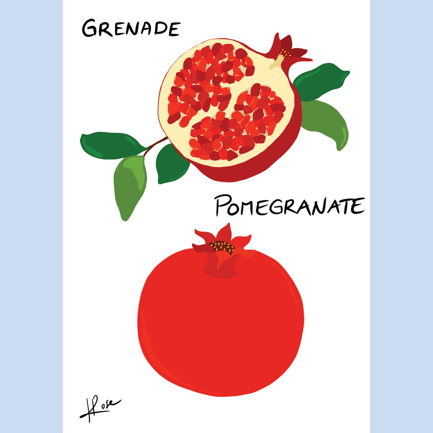 Carte postale faniPhabet "Grenade"