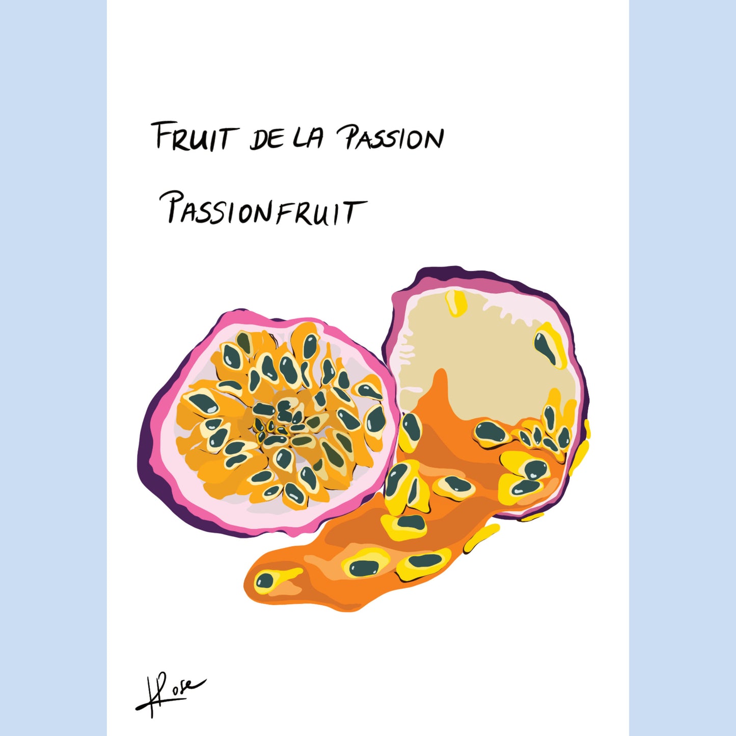 Carte postale faniPhabet "Fruit de la passion"