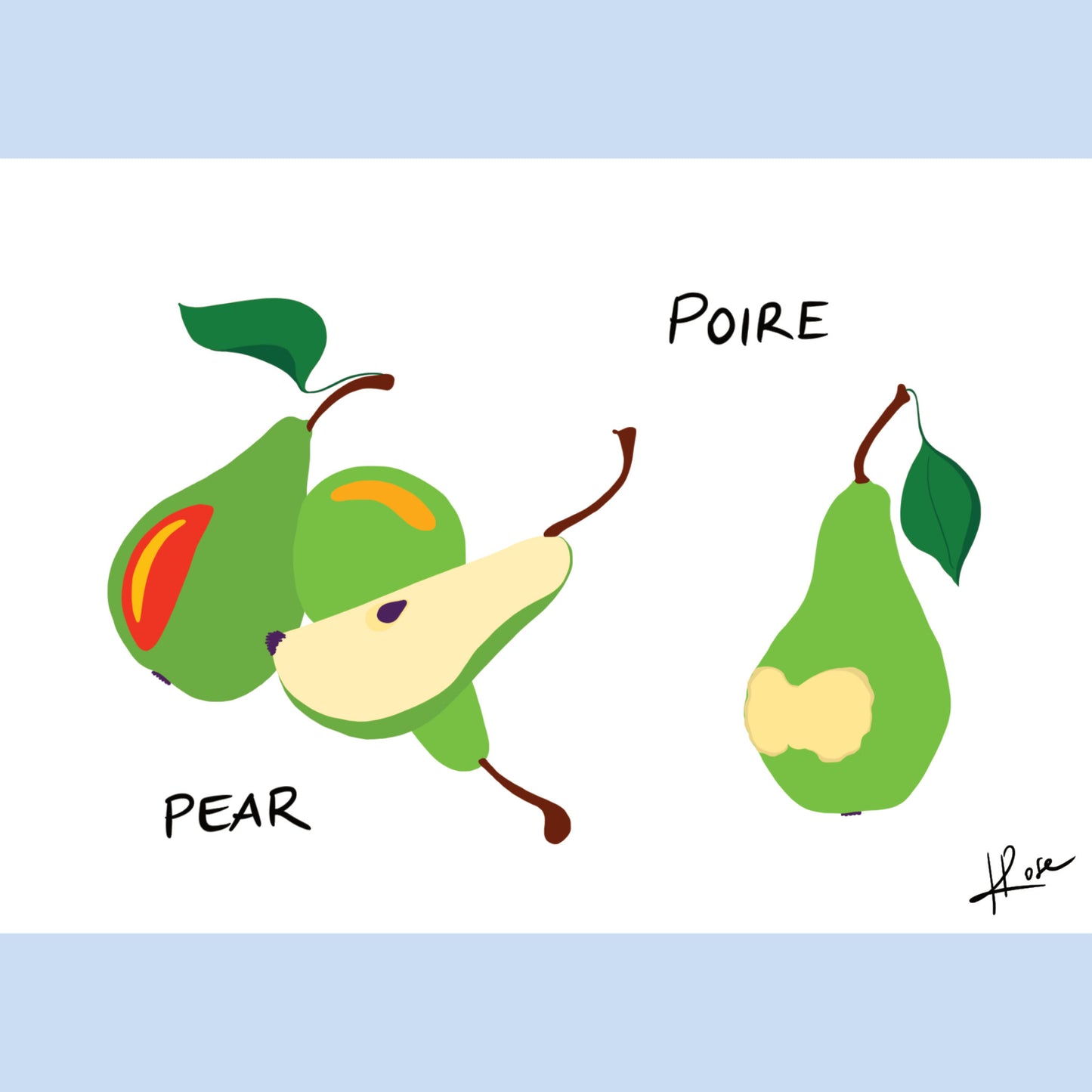 Carte postale faniPhabet "Poire"
