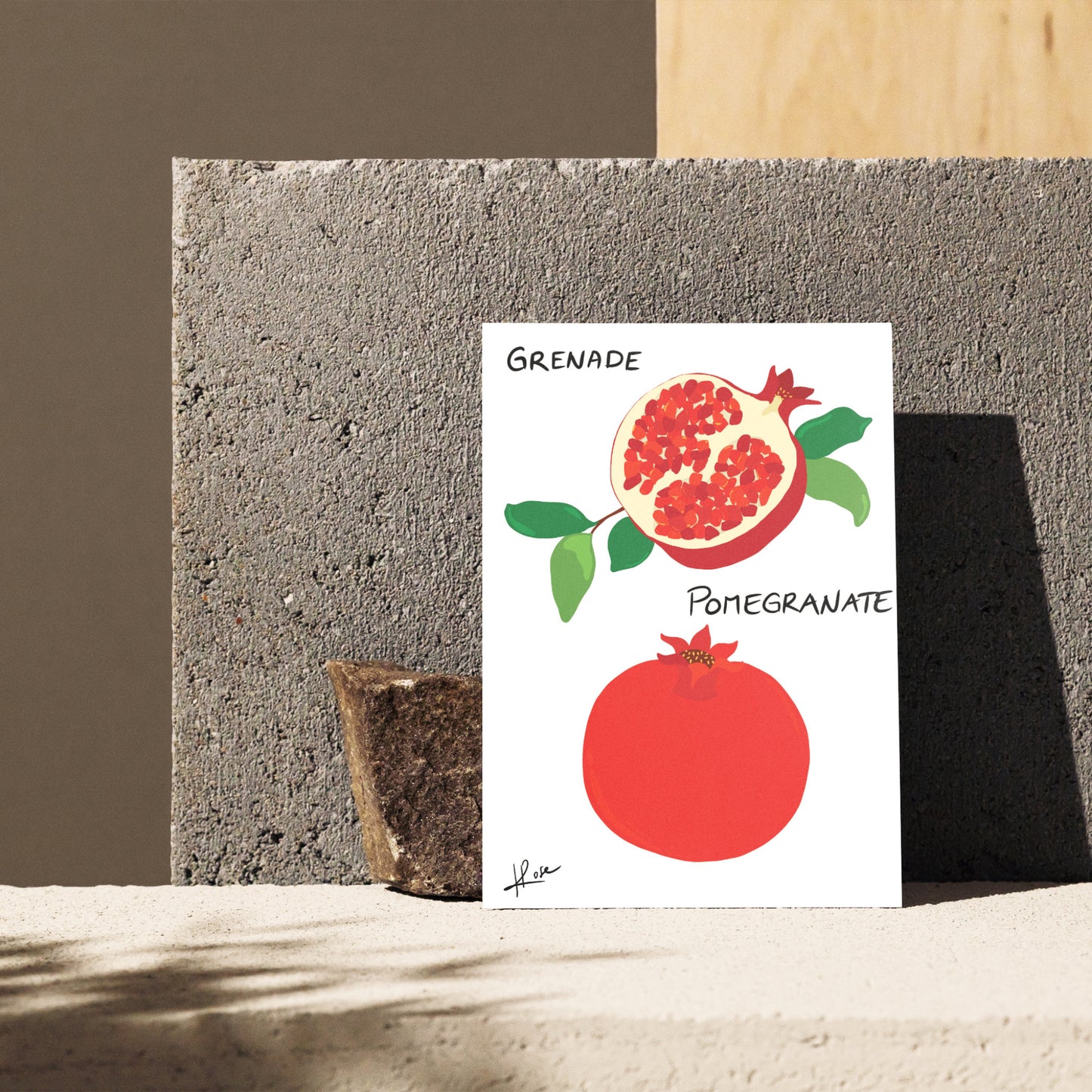 Carte postale faniPhabet "Grenade"
