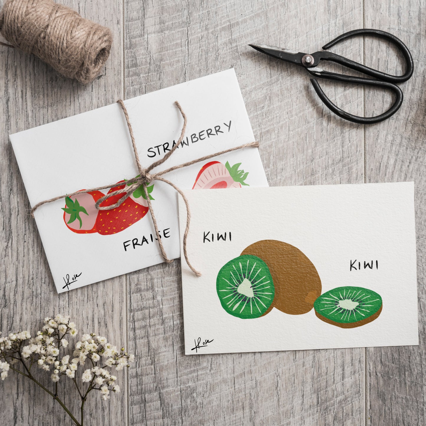 Carte postale faniPhabet "Kiwi"