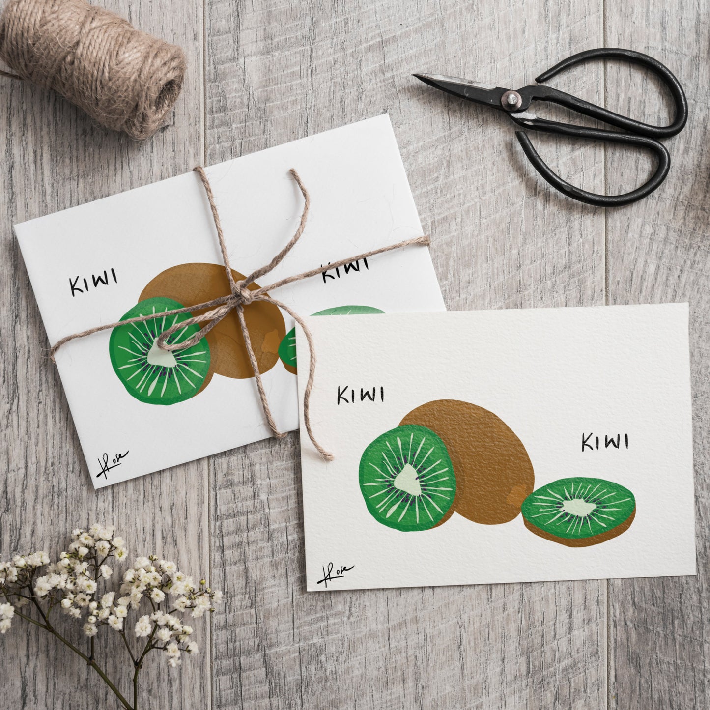 Carte postale faniPhabet "Kiwi"