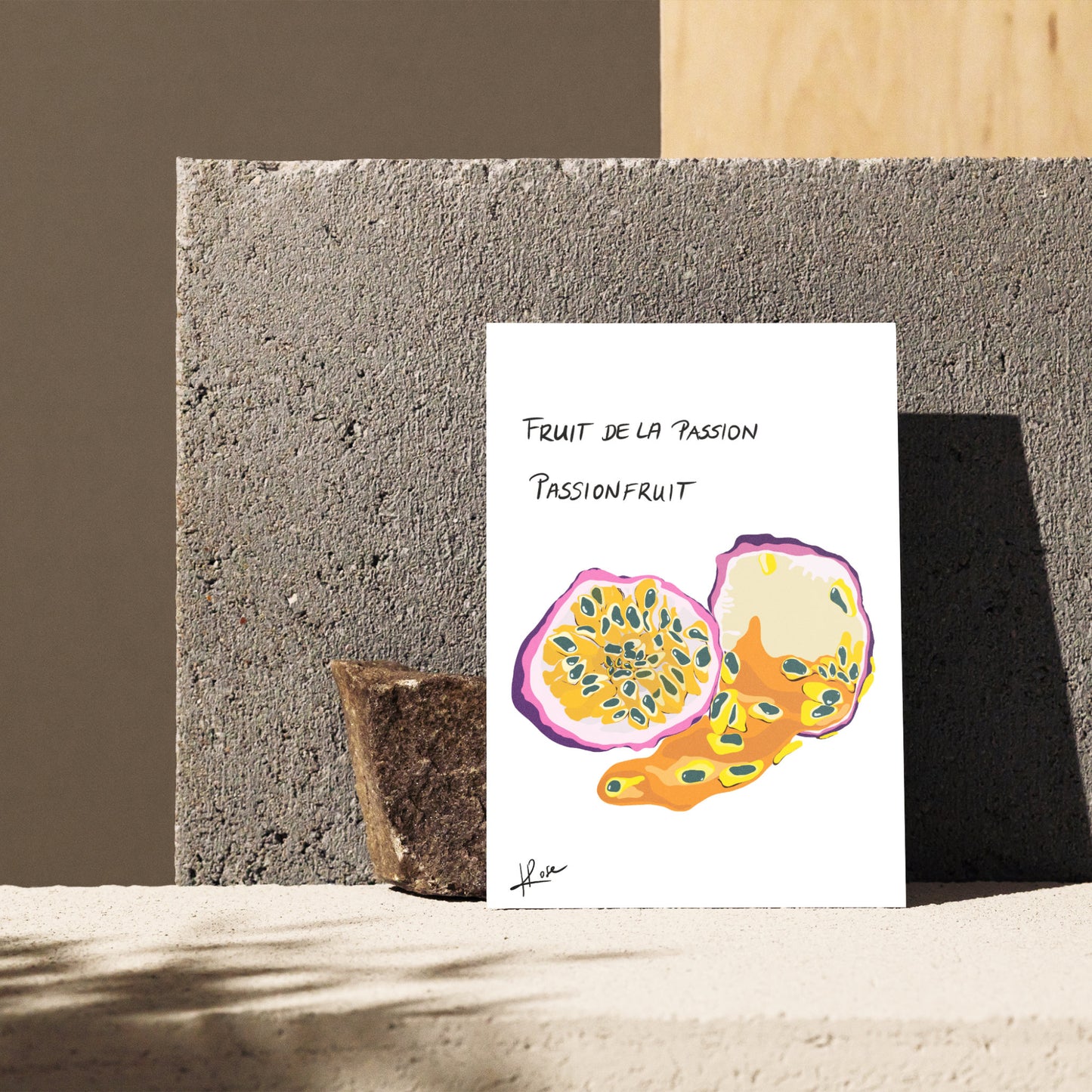 Carte postale faniPhabet "Fruit de la passion"