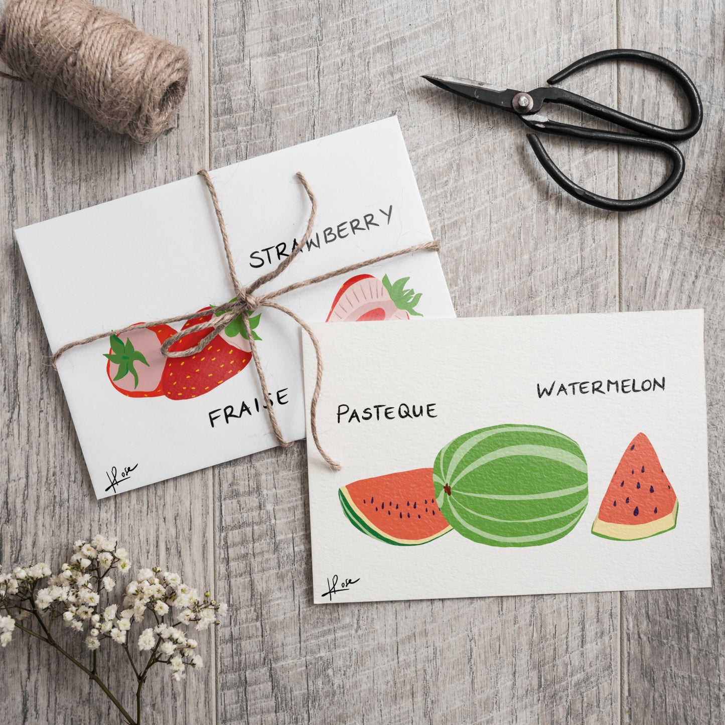 Carte postale faniPhabet "Pastèque"