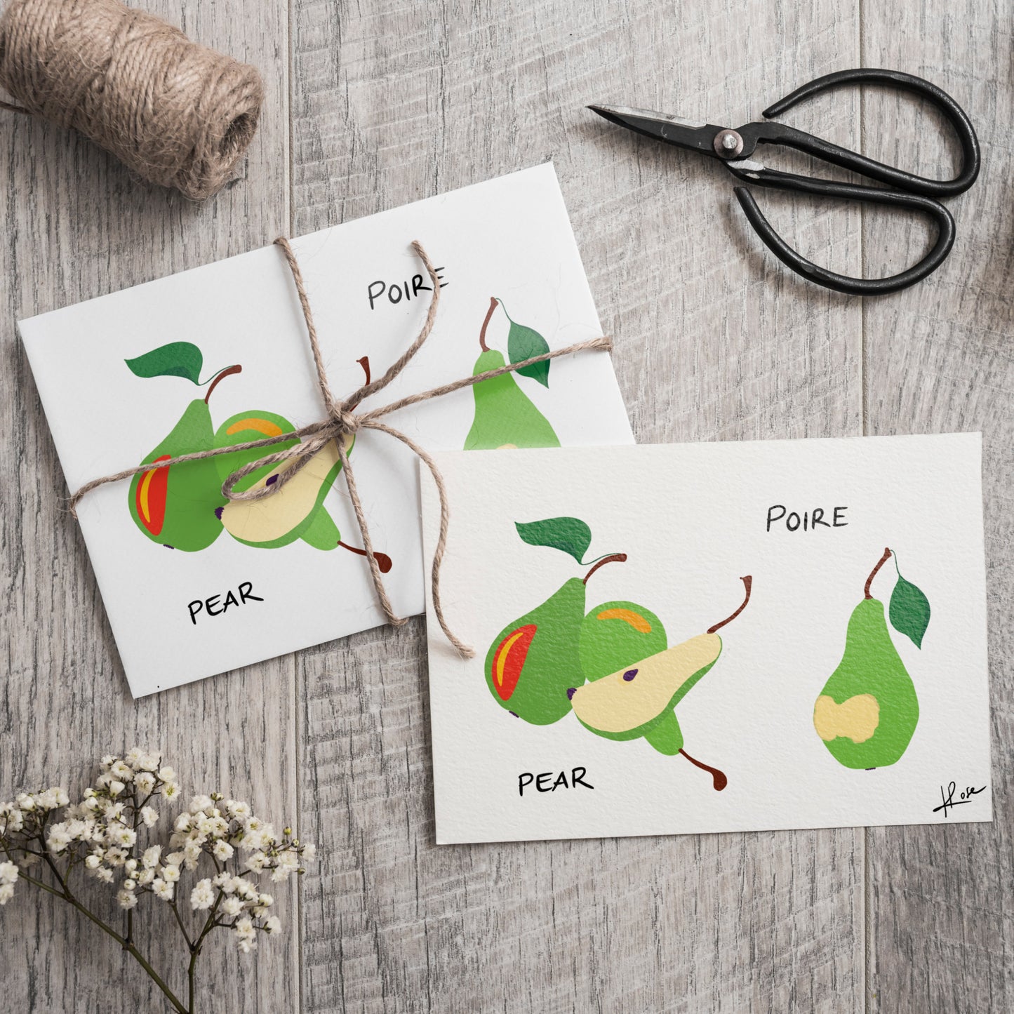 Carte postale faniPhabet "Poire"
