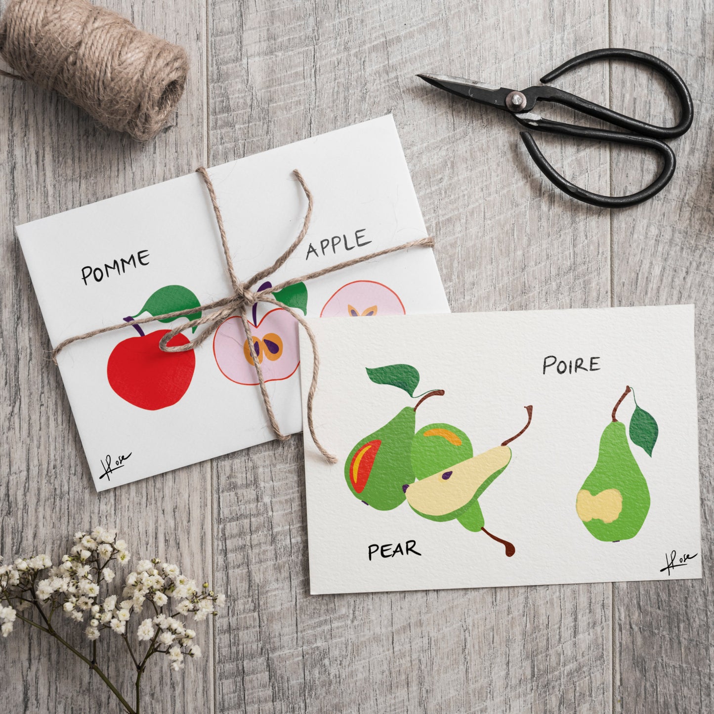Carte postale faniPhabet "Poire"