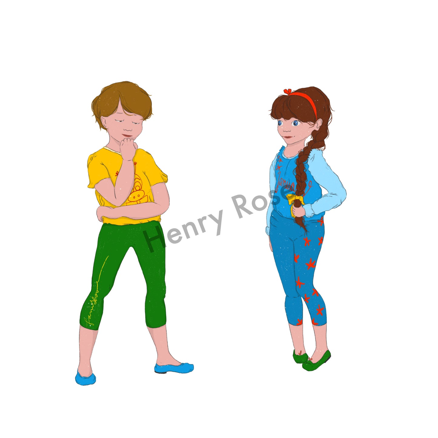 Illustration "Daniel et January - les gymnastes"