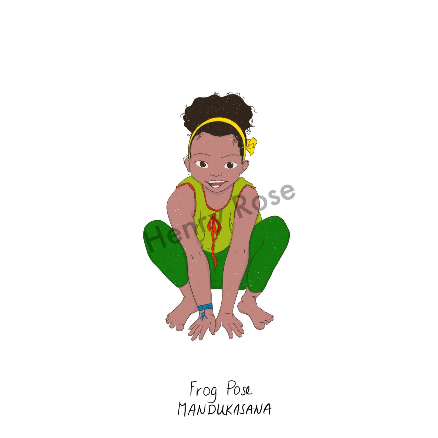 Illustration "Barbara Frog Pose"