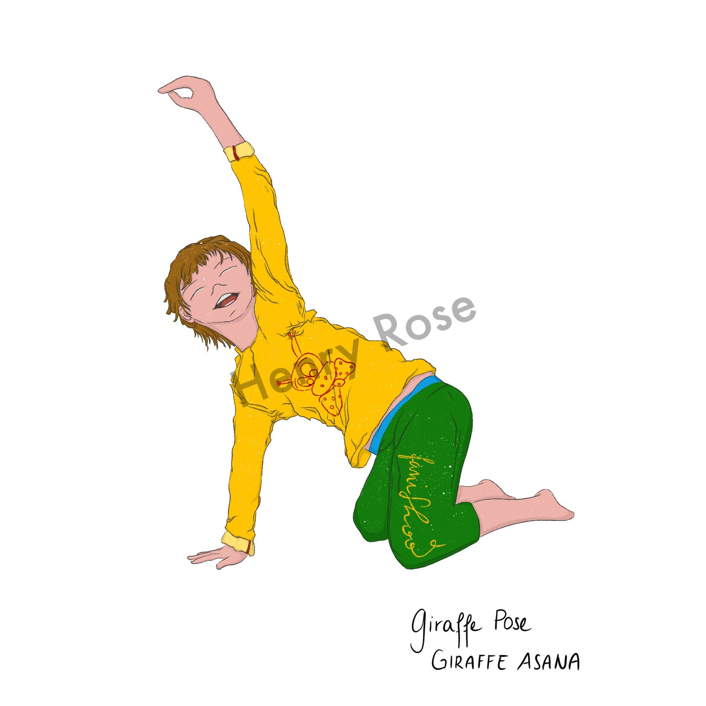 Carnet A5 "Little Yoga" Daniel - Giraffe Pose