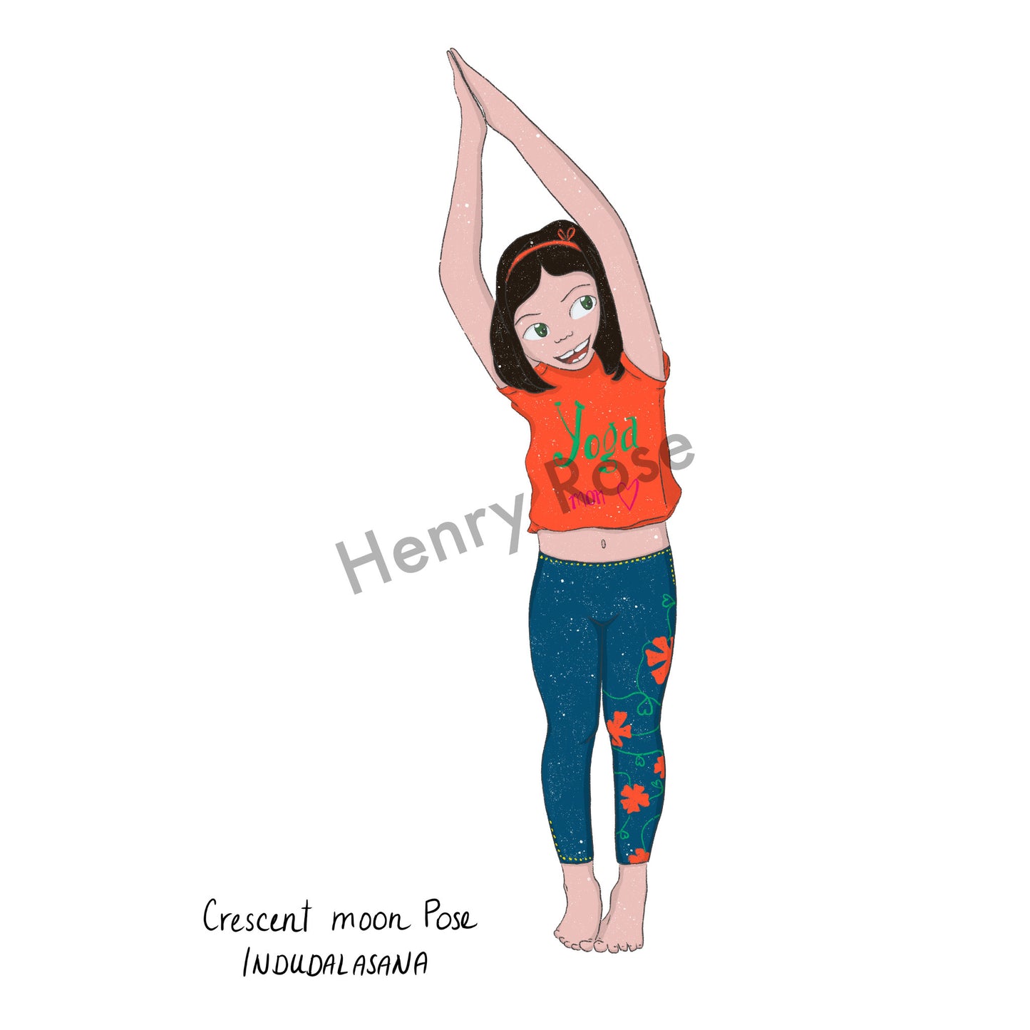 Carnet A5 "Little Yoga" Hanna - Crescent Moon Pose