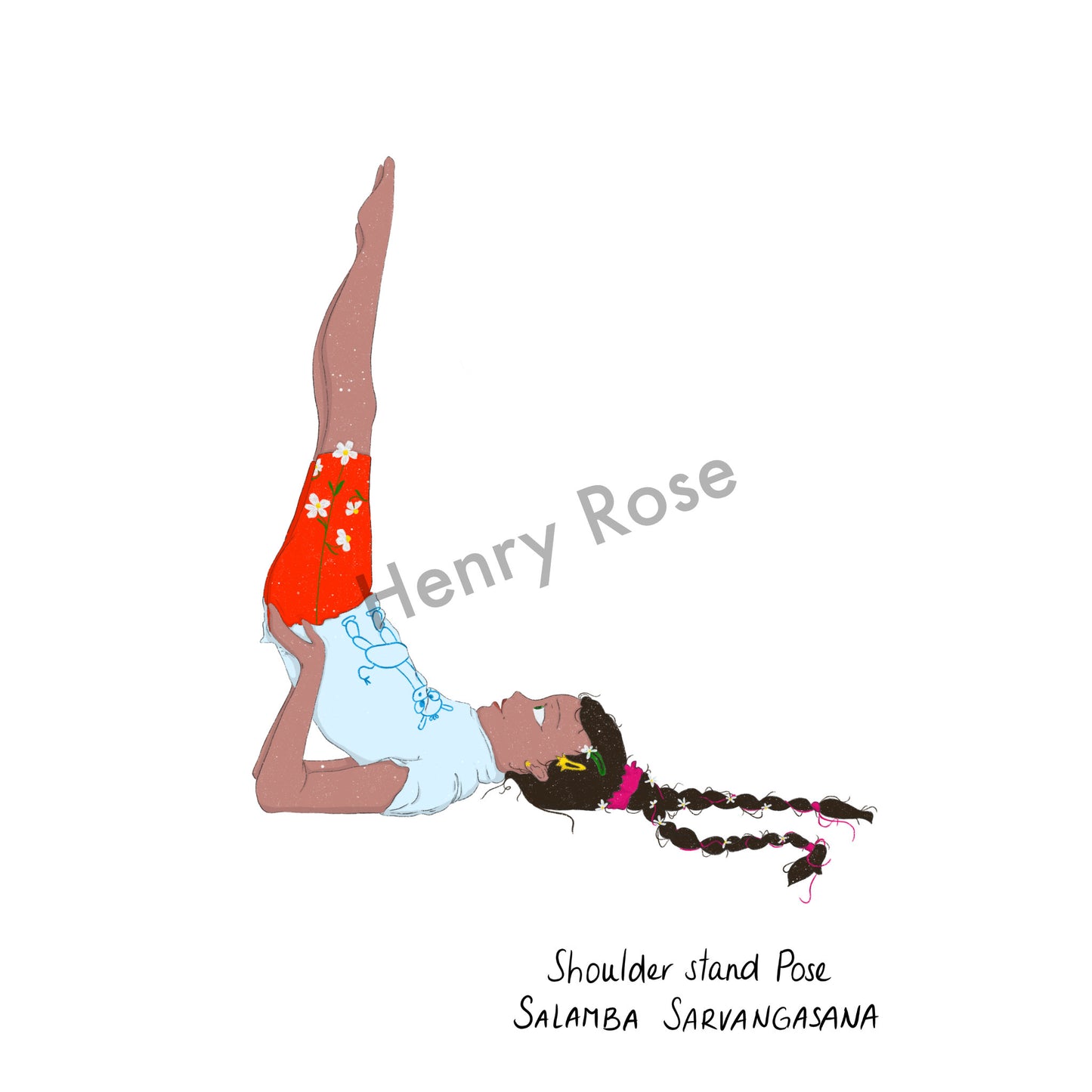 Illustration "Lina Shoulderstand Pose"