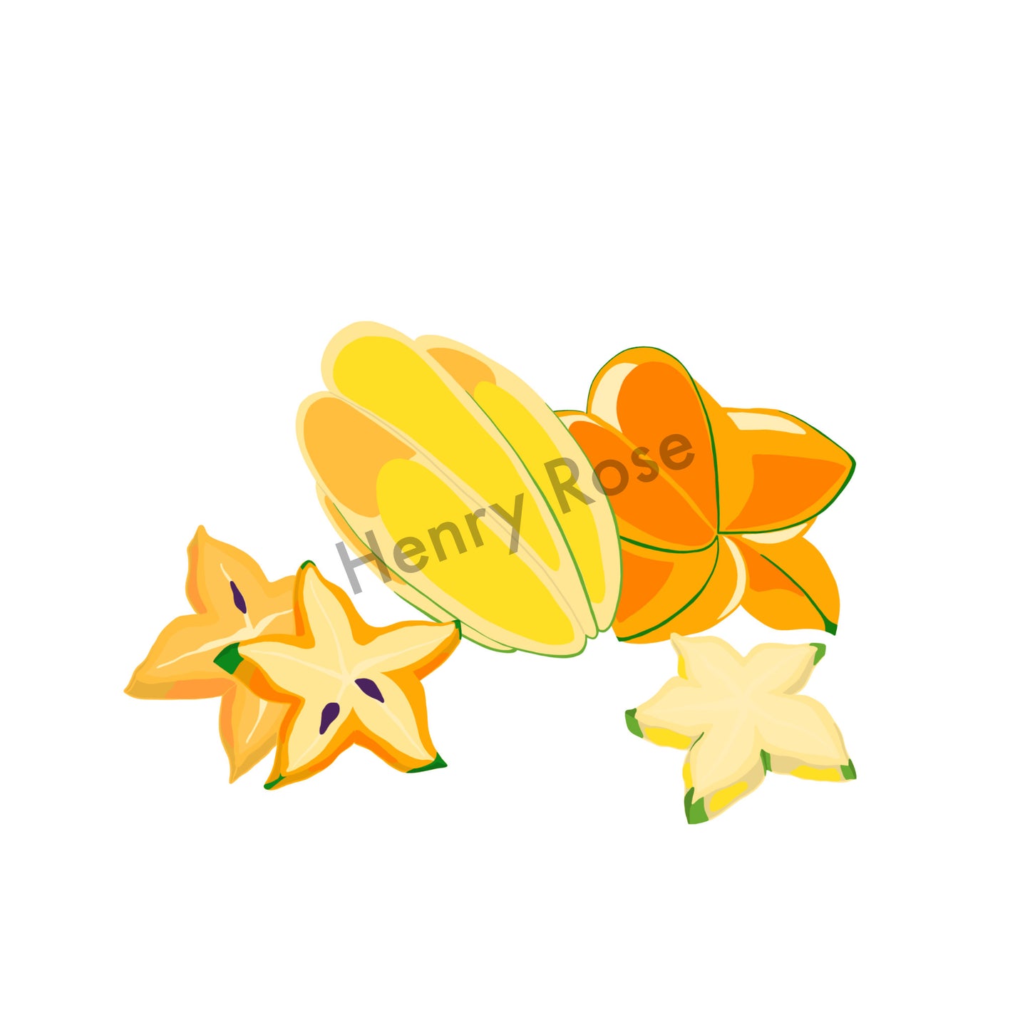 Illustration "Fruits & Légumes" - Carambole