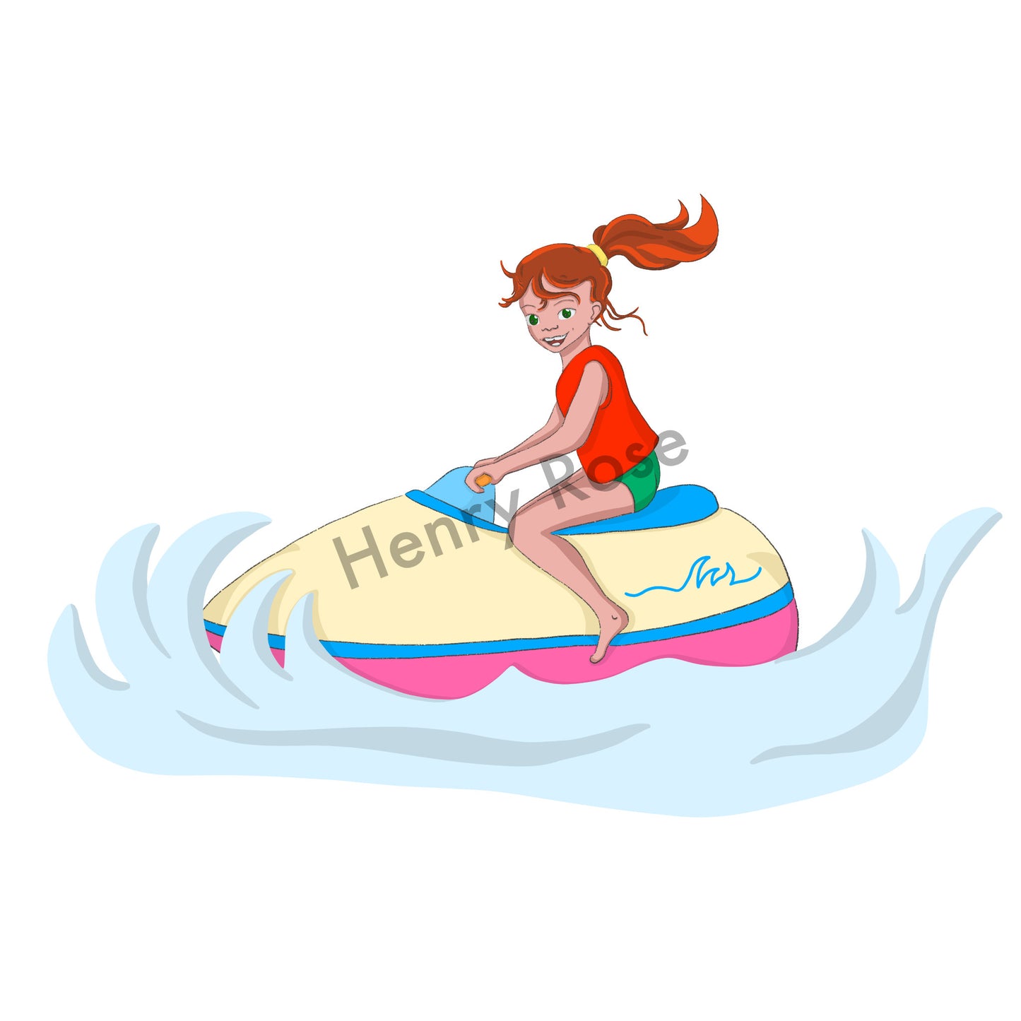 Illustration "La Fille en Jetski"