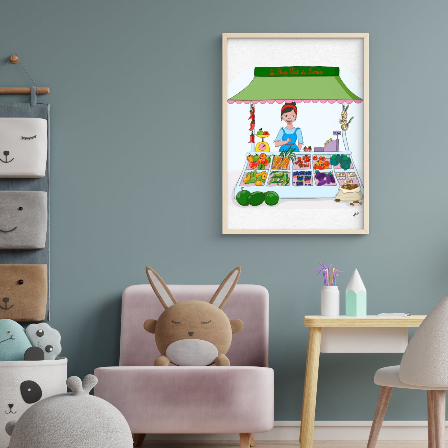 Illustration "Sonia au Marché"