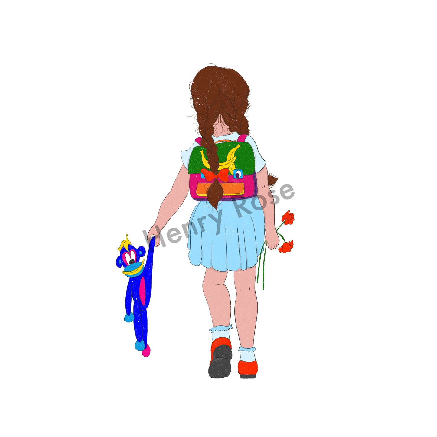 Illustration "Mila - back to school"