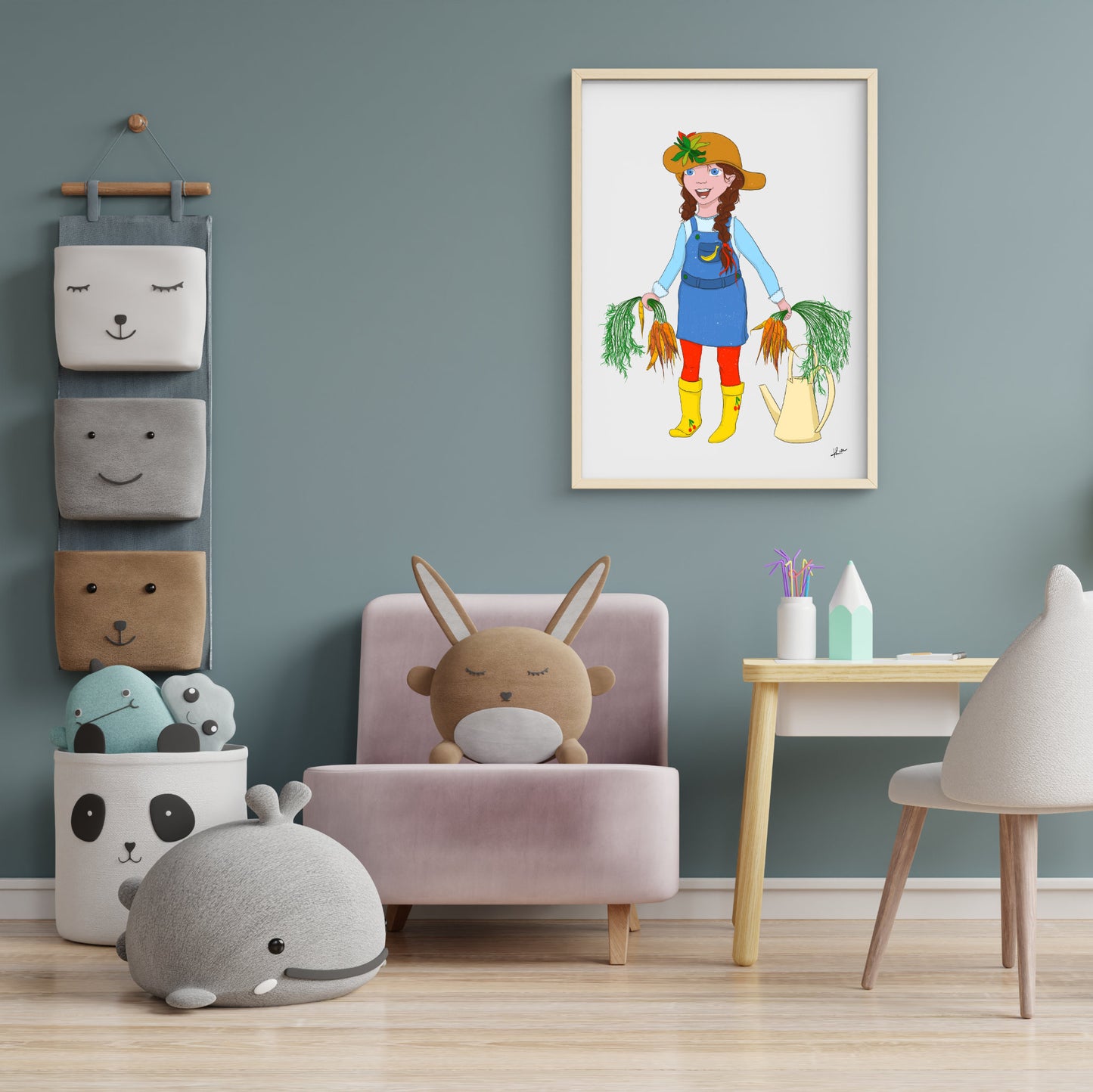 Illustration "Mila fait le jardinage"