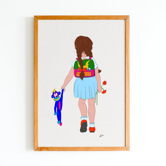Illustration "Mila - back to school"