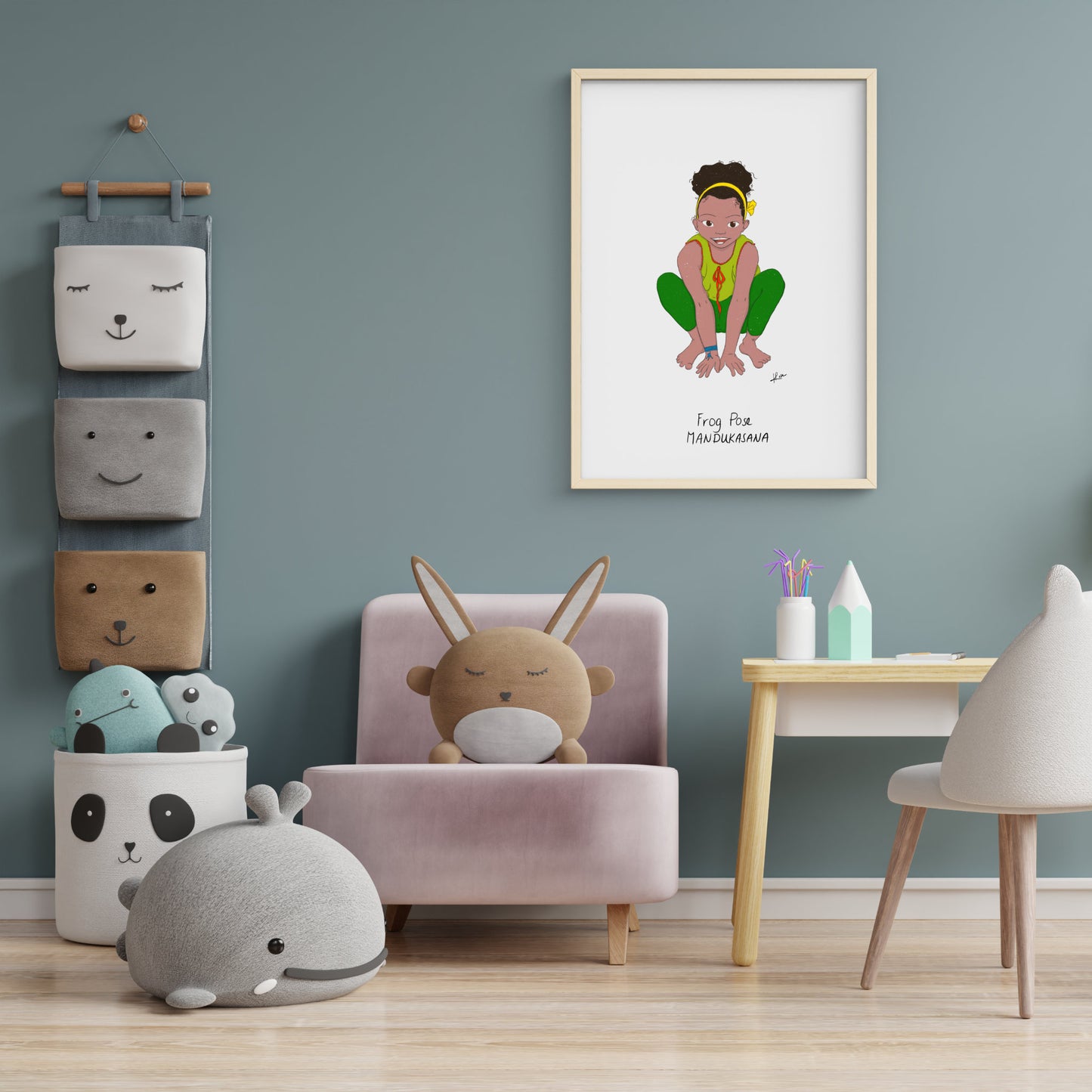Illustration "Barbara Frog Pose"