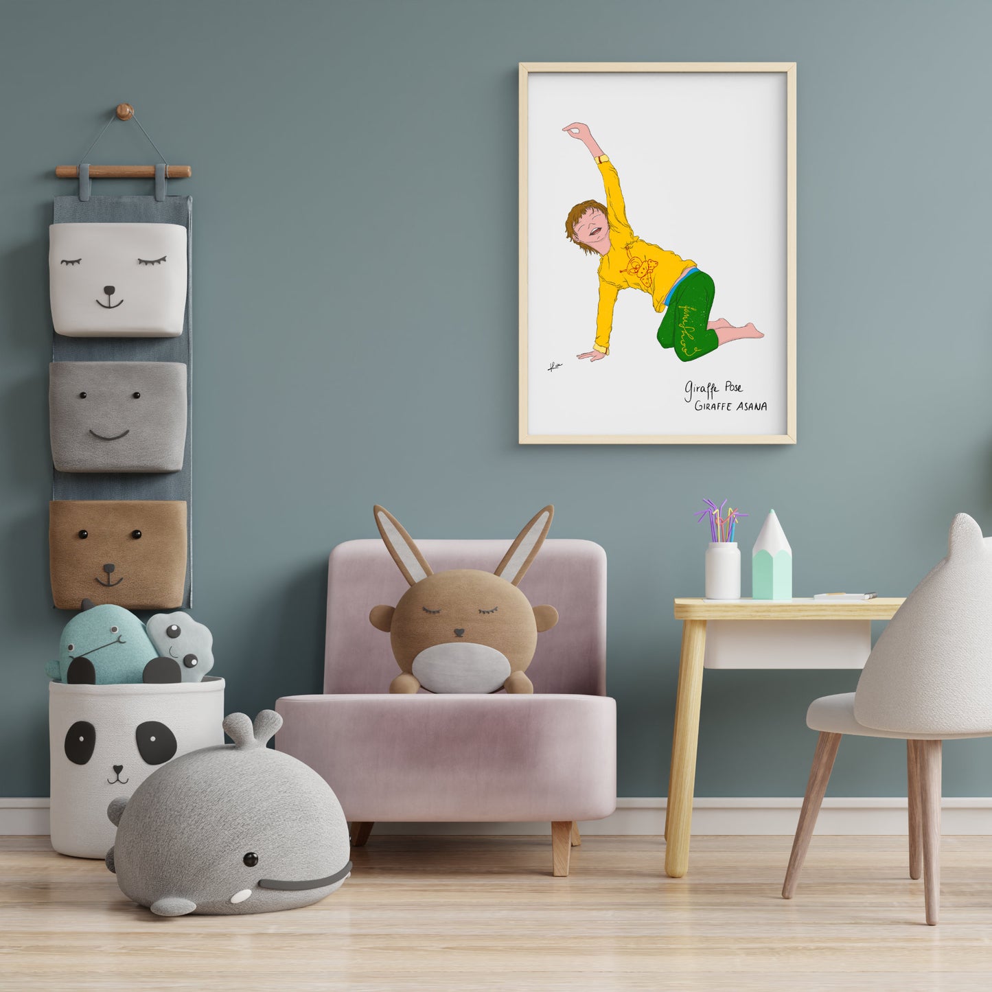 Carnet A5 "Little Yoga" Daniel - Giraffe Pose