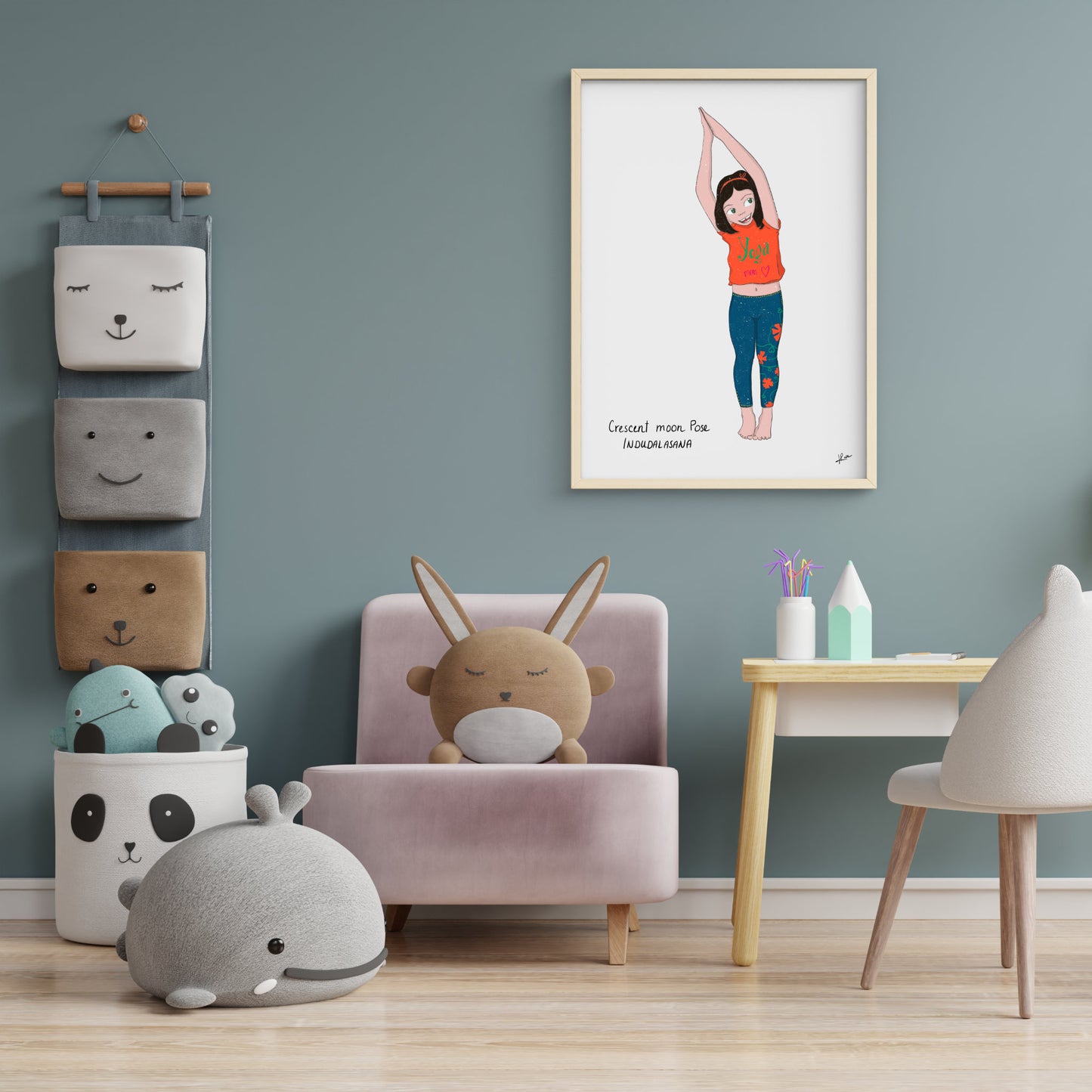Carnet A5 "Little Yoga" Hanna - Crescent Moon Pose