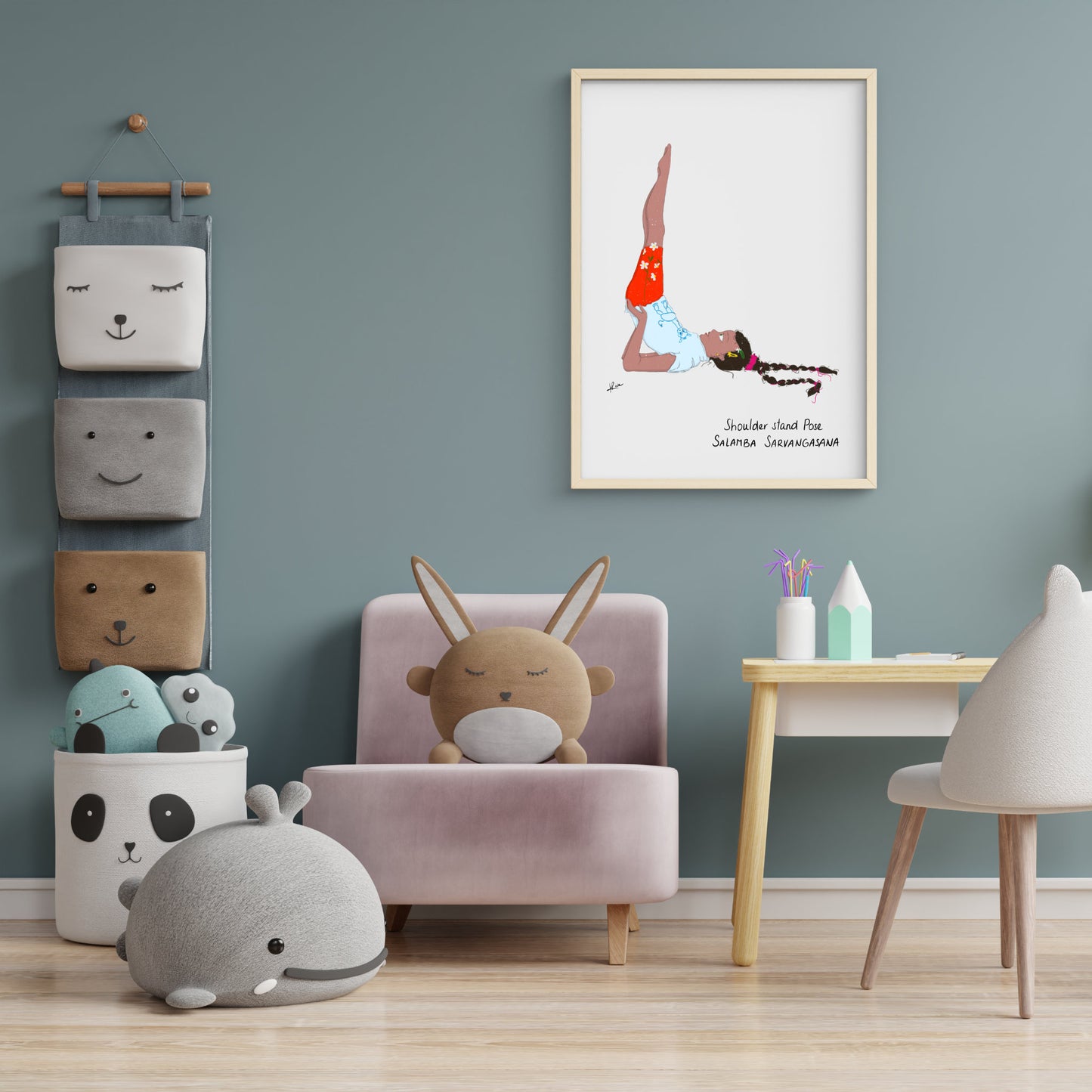 Illustration "Lina Shoulderstand Pose"