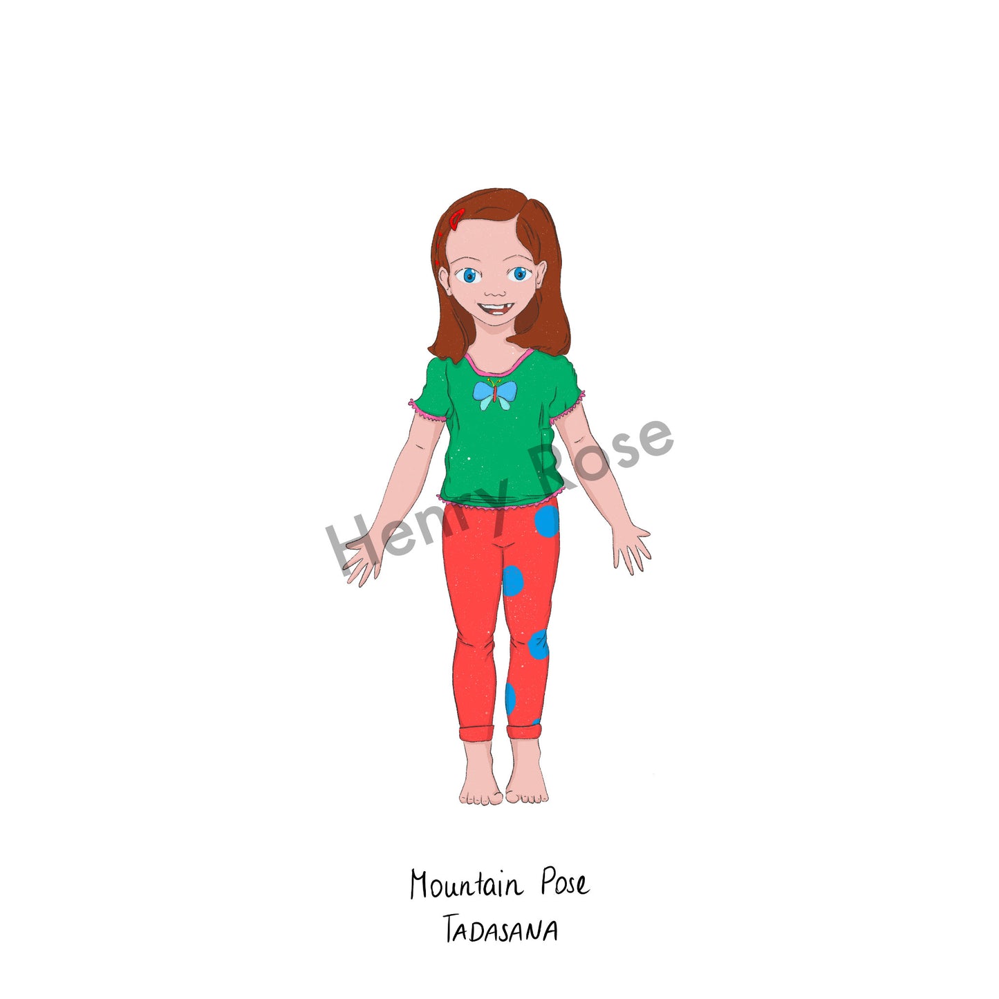 Illustration "Dasha Mountain Pose"