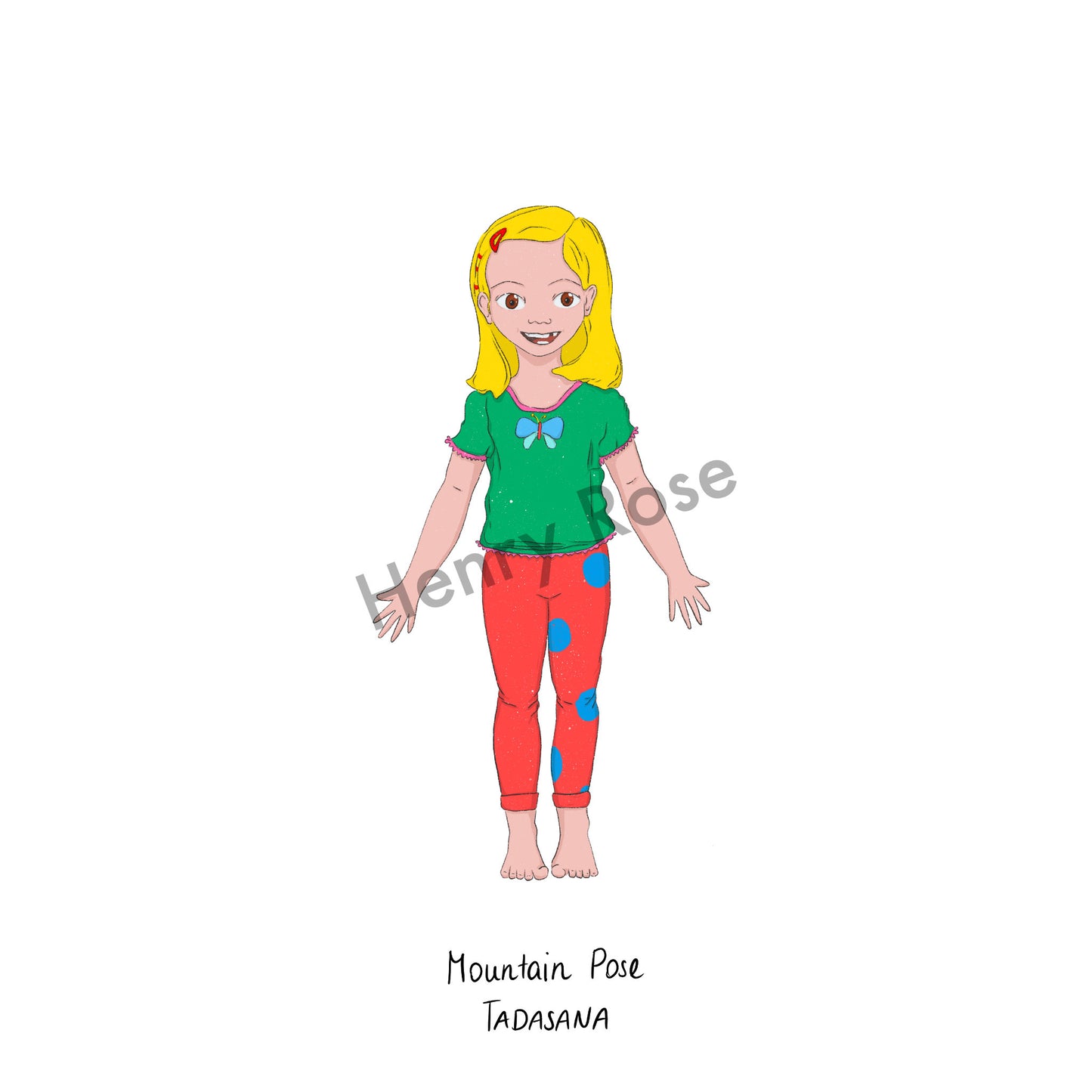 Illustration "Diane Mountain Pose"