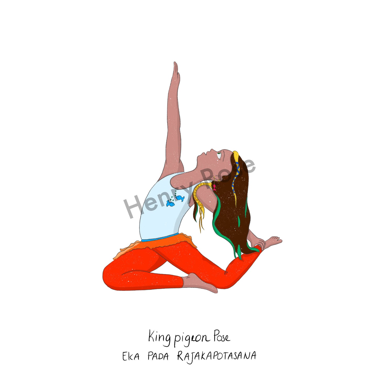 Illustration "Sasha King Pigeon Pose"