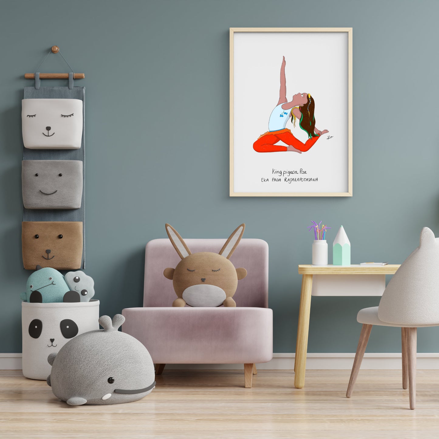 Illustration "Sasha King Pigeon Pose"