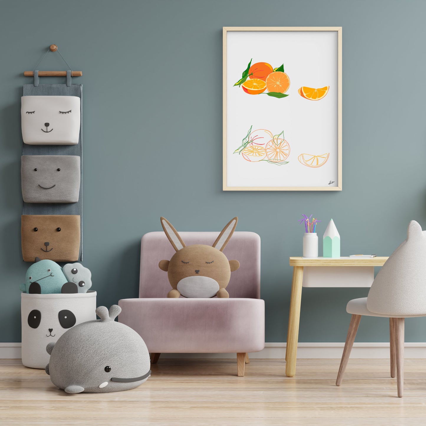 Illustration "Fruits & Légumes" - Orange Duo