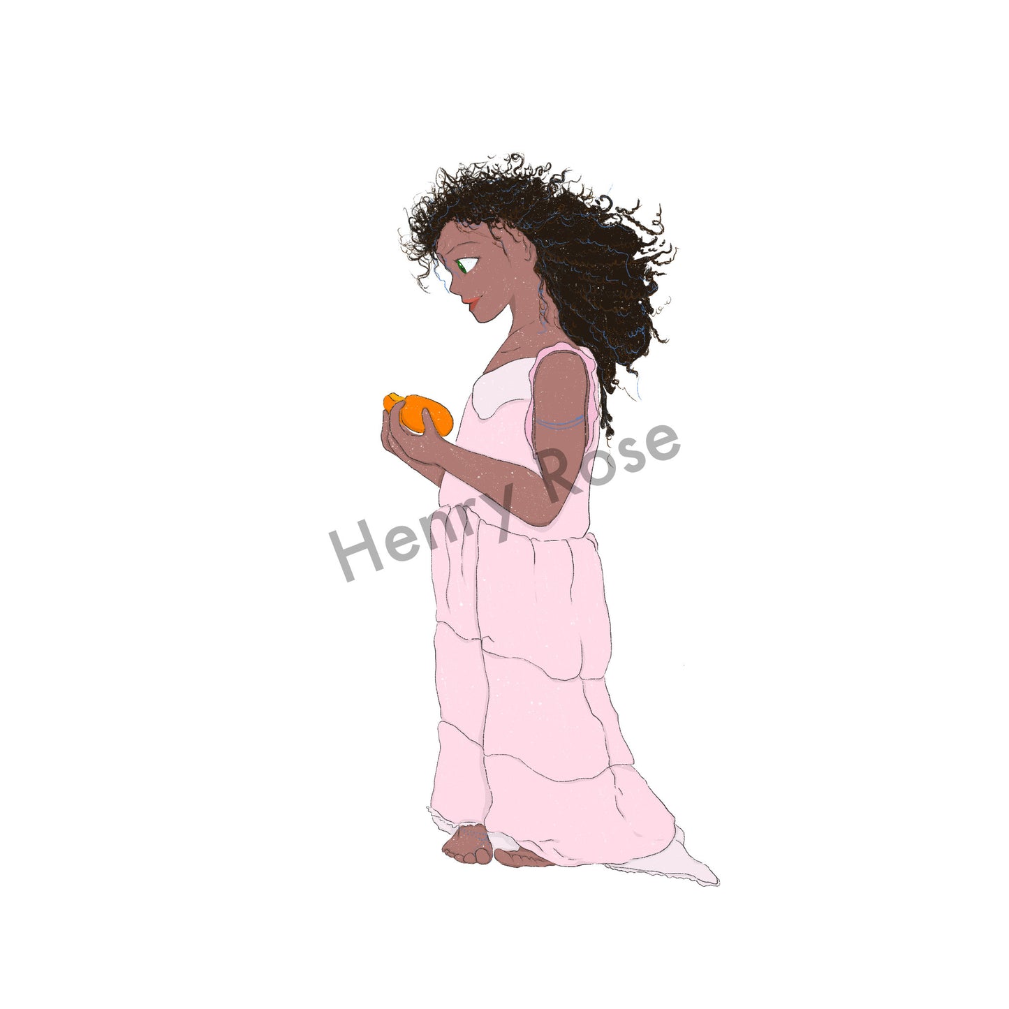 Illustration "Zanya et l'orange"