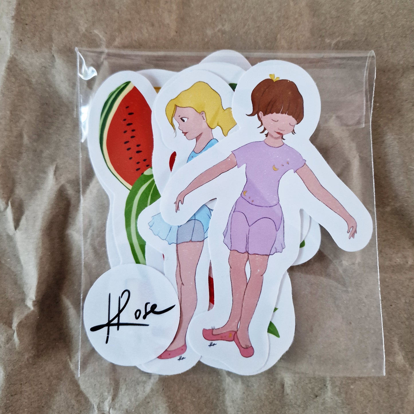 Lot de 5 Stickers "Ballerines"