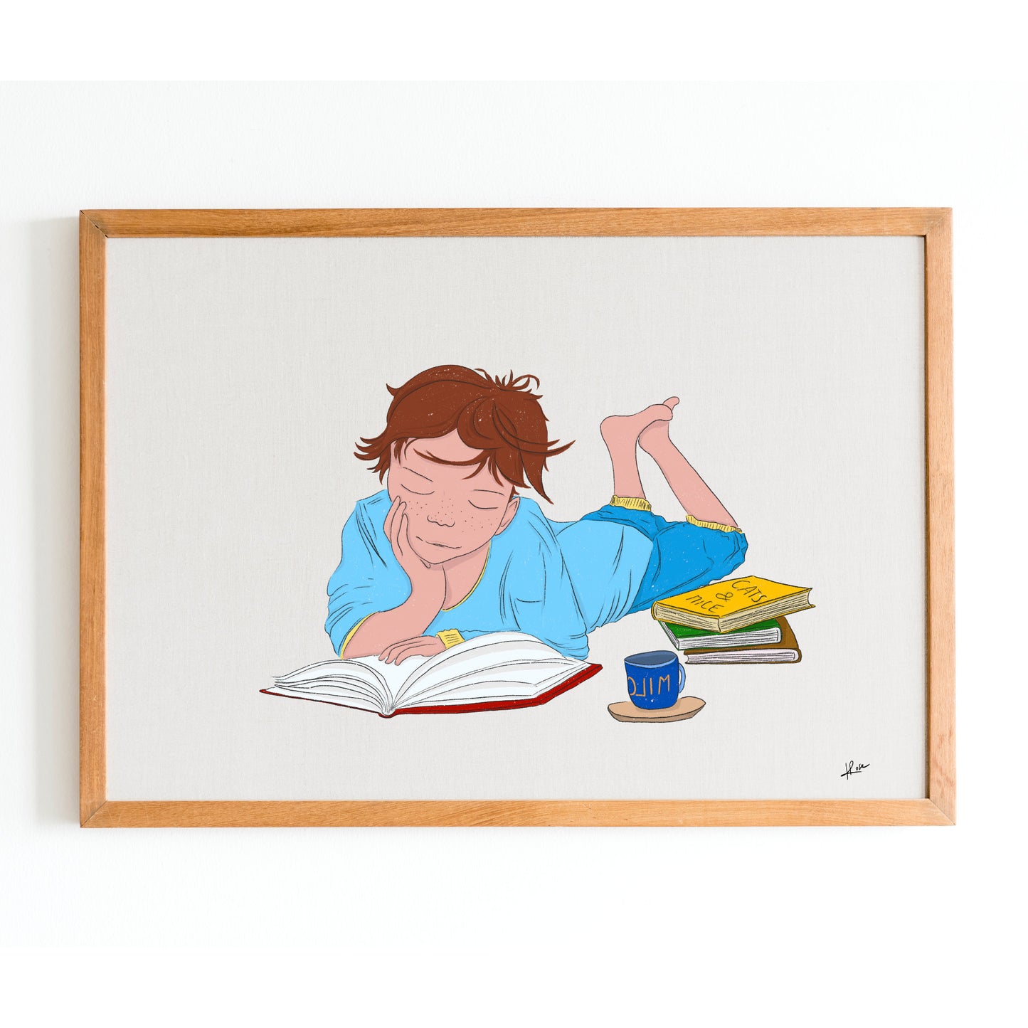Illustration "Milo et ses livres"