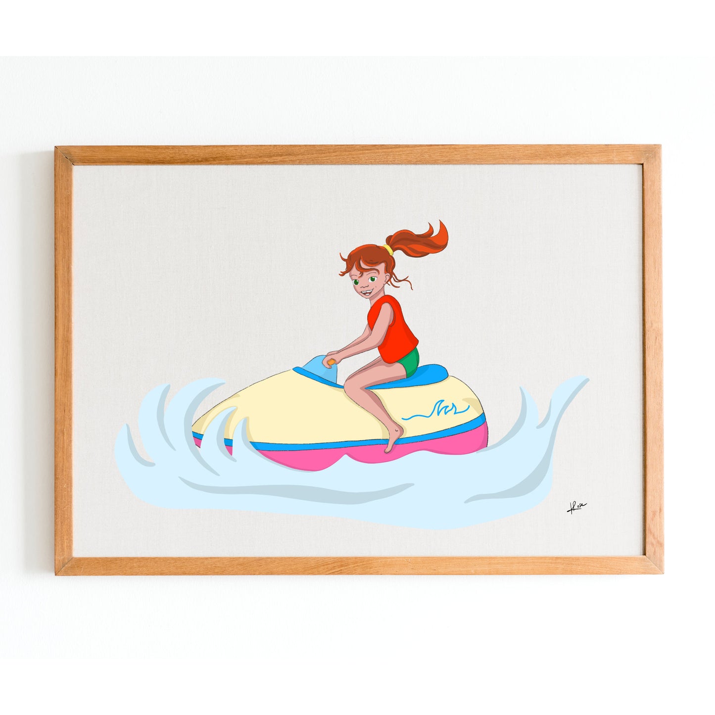 Illustration "La Fille en Jetski"