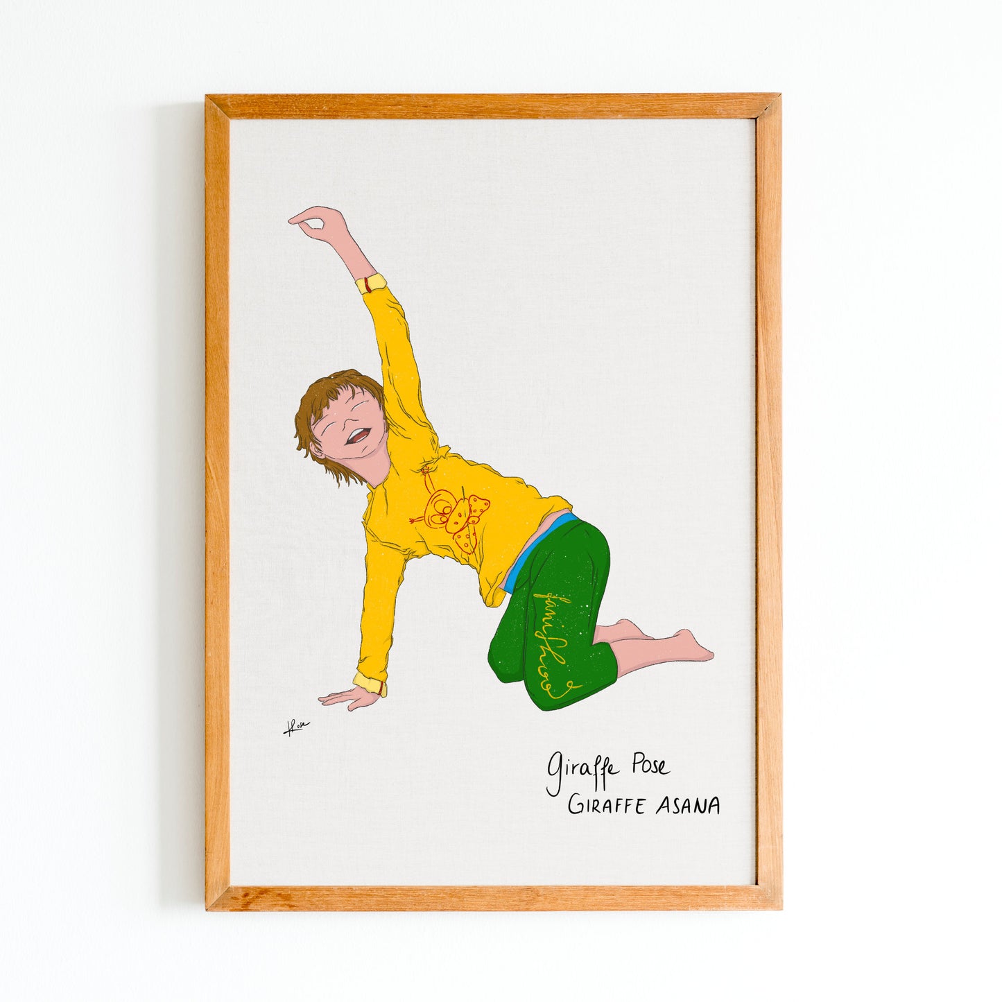 Carnet A5 "Little Yoga" Daniel - Giraffe Pose