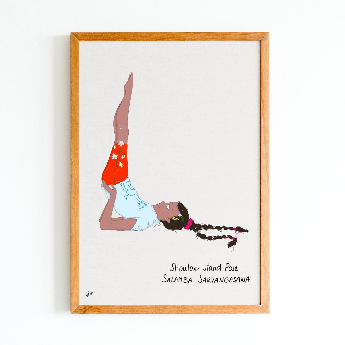 Illustration "Lina Shoulderstand Pose"