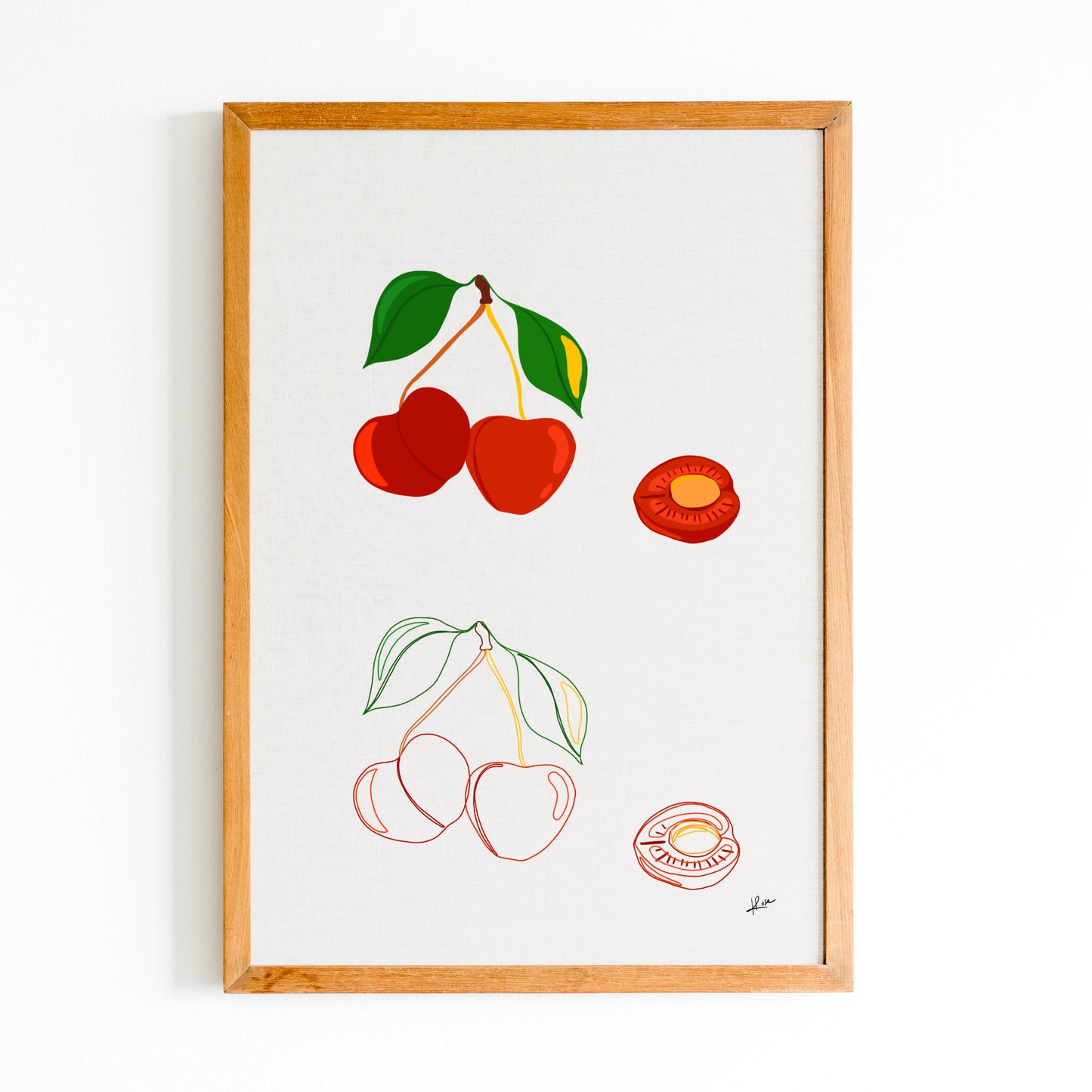 Illustration "Fruits & Légumes" - Cerise Duo