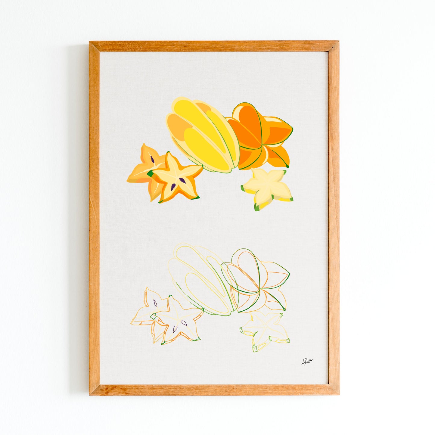 Illustration "Fruits & Légumes" - Carambole Duo