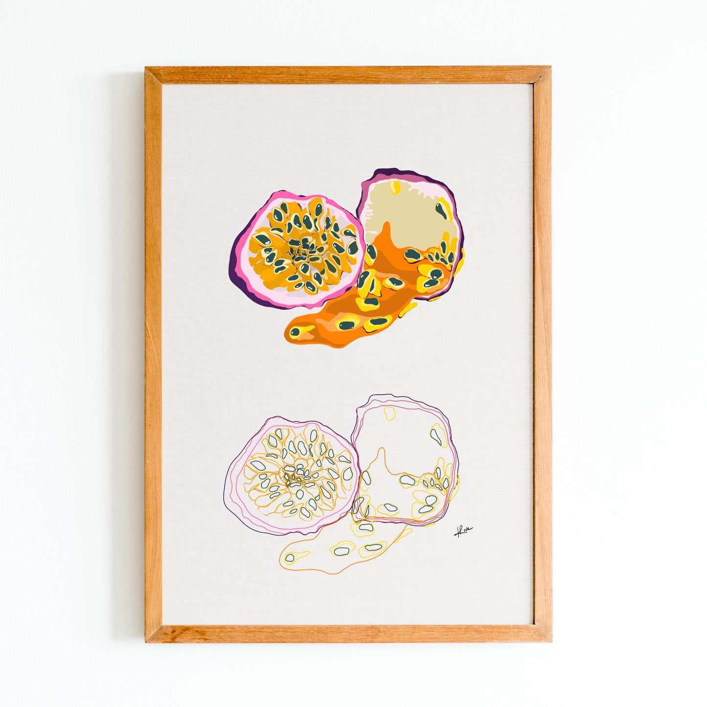 Illustration "Fruits & Légumes" - Fruit de la passion Duo
