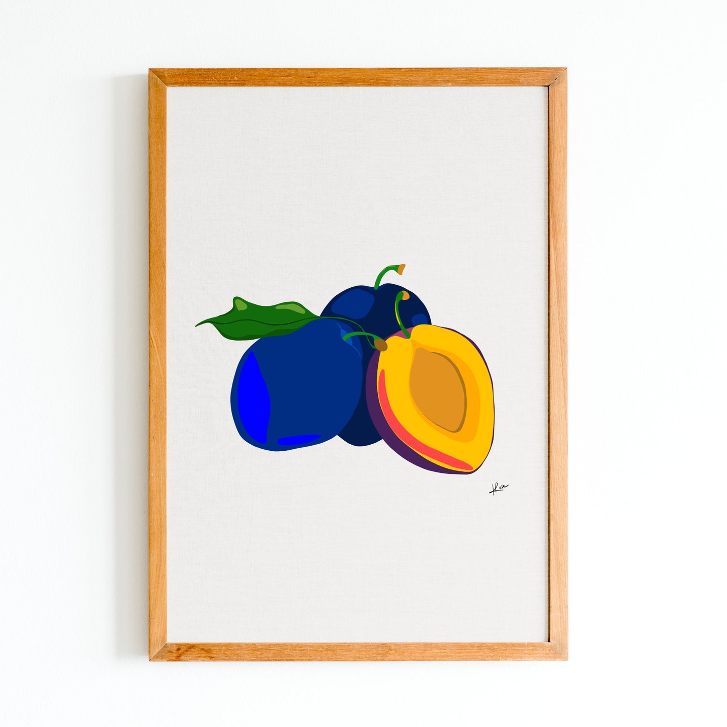 Illustration "Fruits & Légumes" - Quetsche