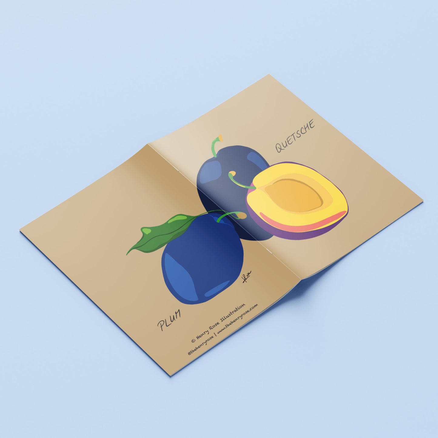 Carnet A6 "faniPhabet" Quetsche - Plum