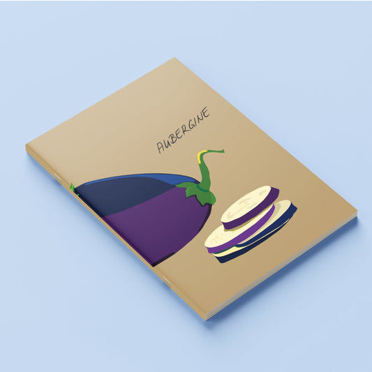 Carnet A6 "faniPhabet" Aubergine - Eggplant