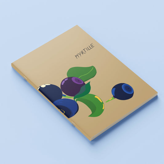 Carnet A6 "faniPhabet" Myrtille - Blueberry