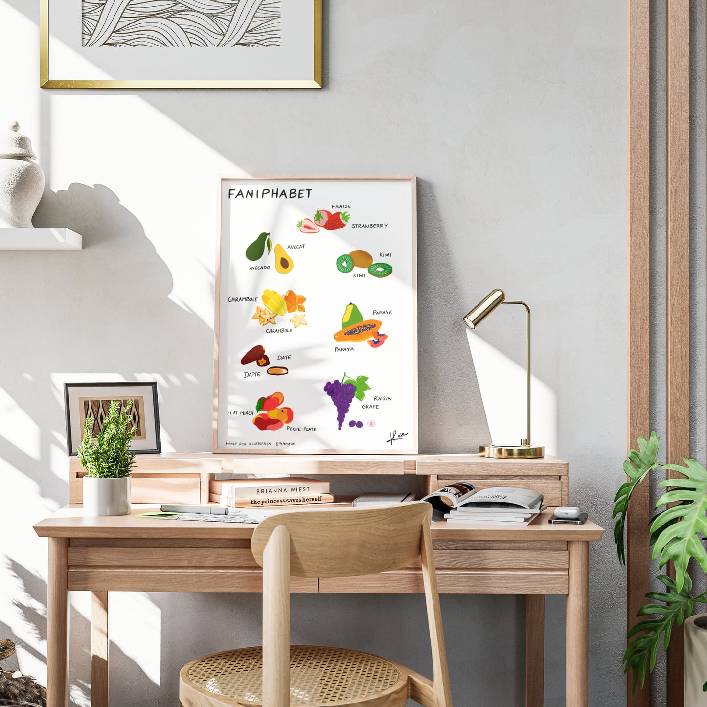 Illustration faniPhabet "Fruits II" (FR/ENG)