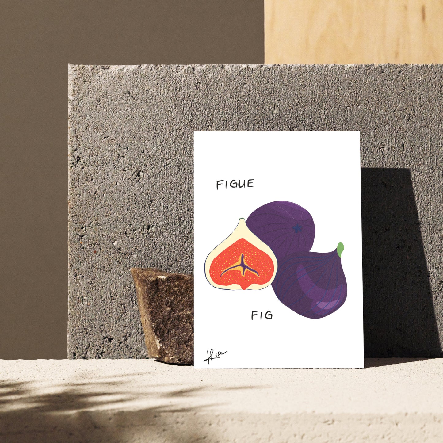 Carte postale faniPhabet "Figue"